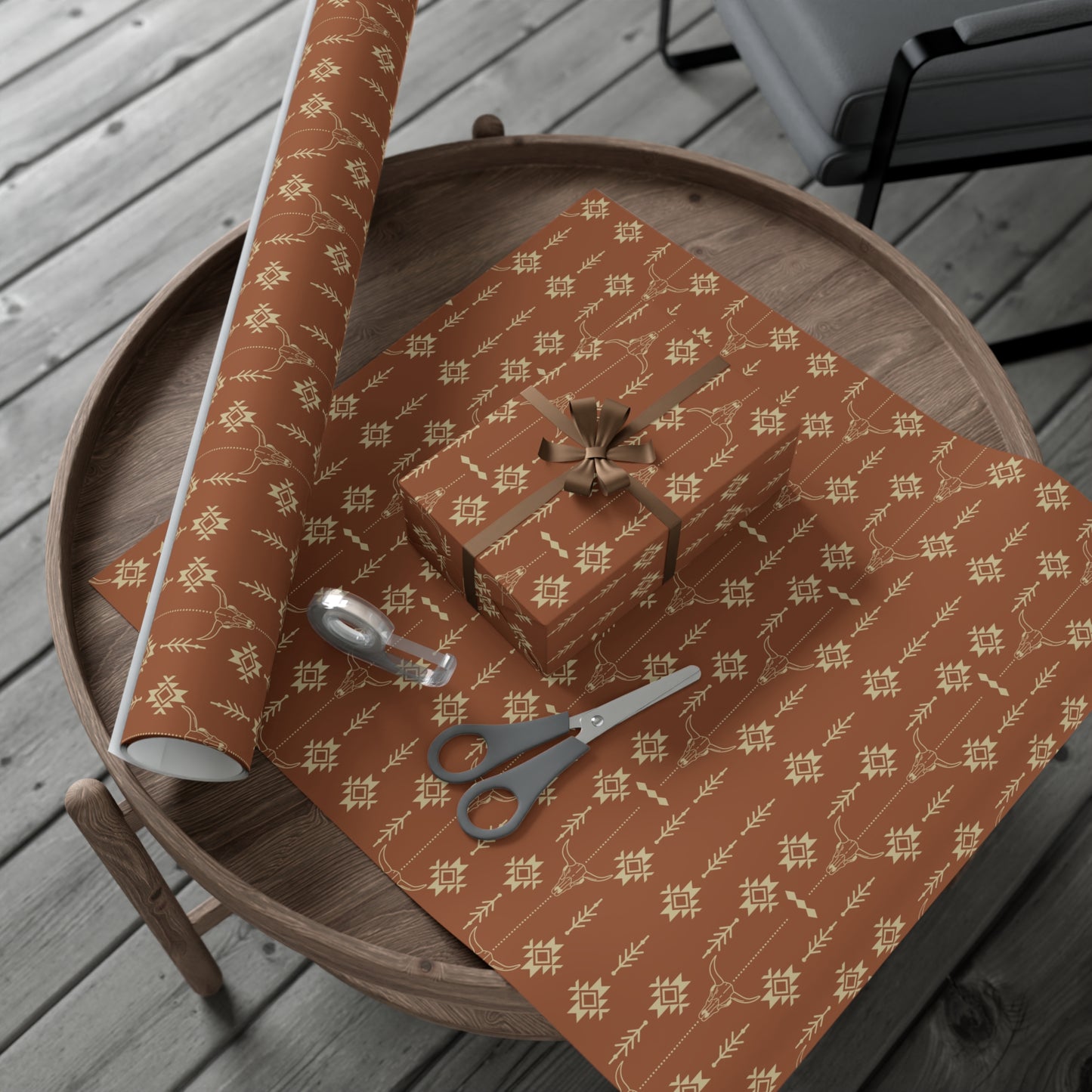 Brown Western Wrapping Paper