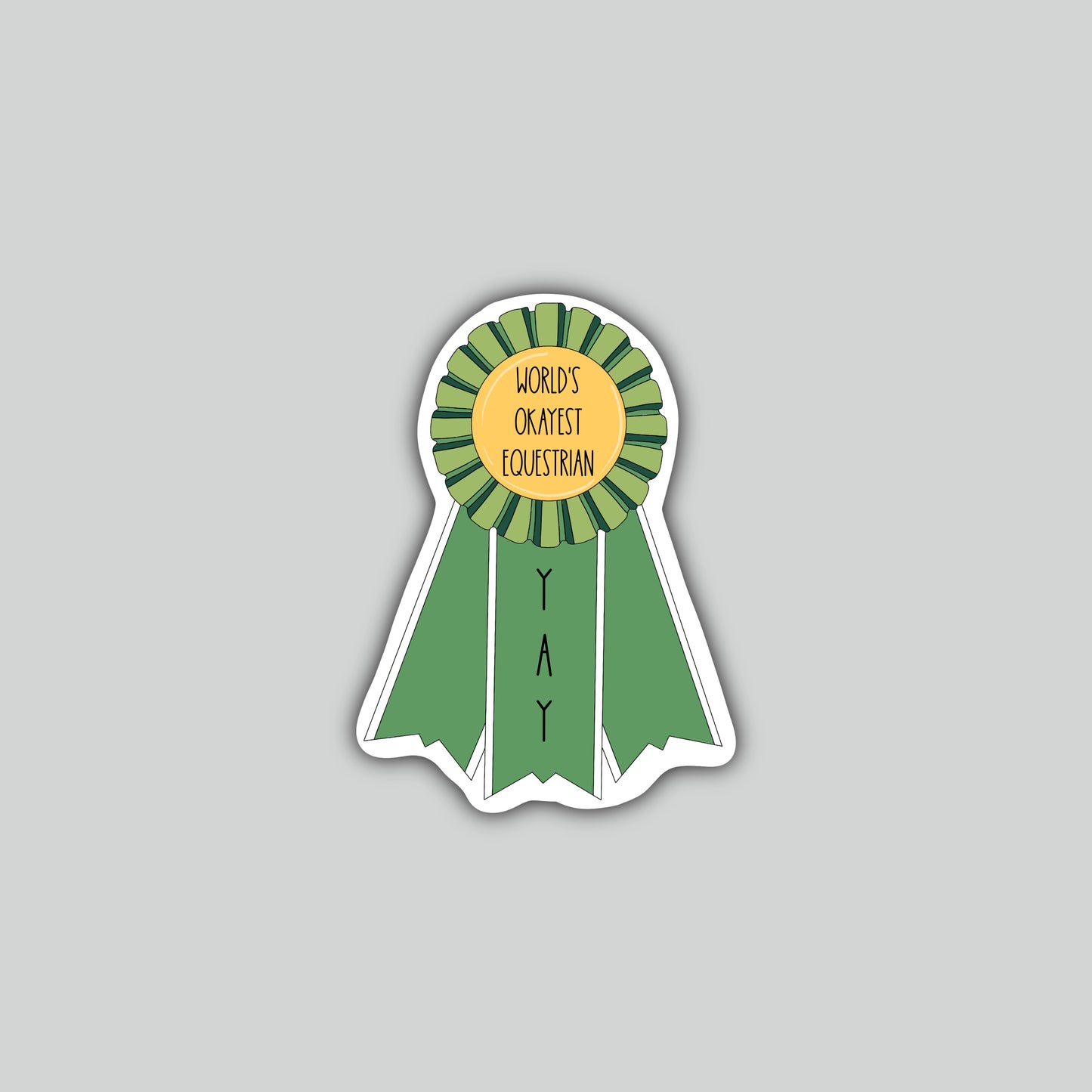World's Okayest Equestrian Sticker