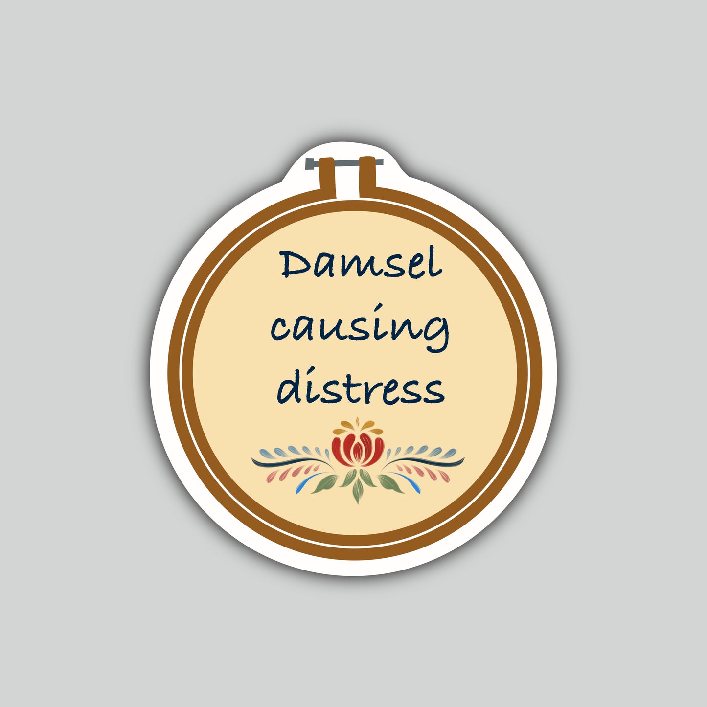 Damsel Causing Distress Sticker