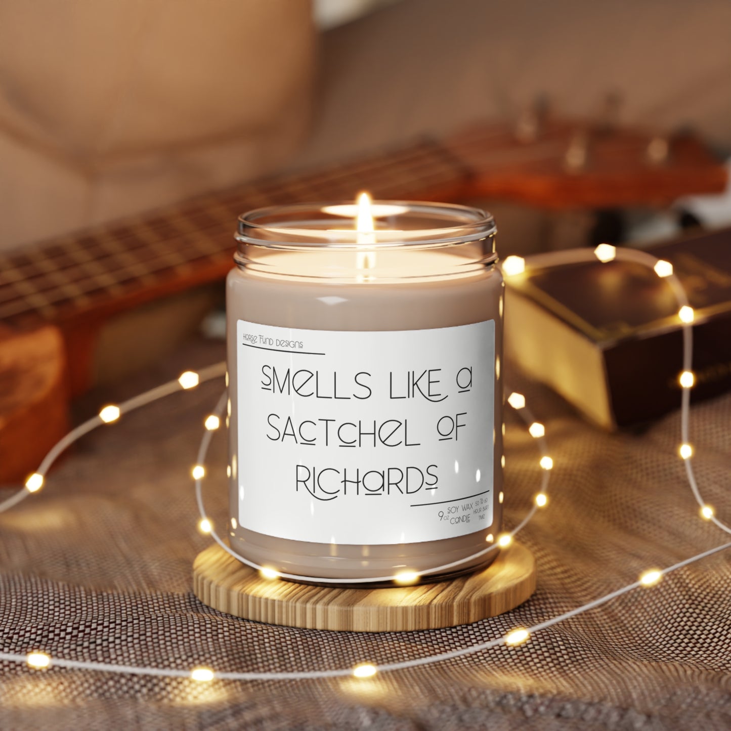 Smells Like A Satchel of Richards Soy Candle, 9oz