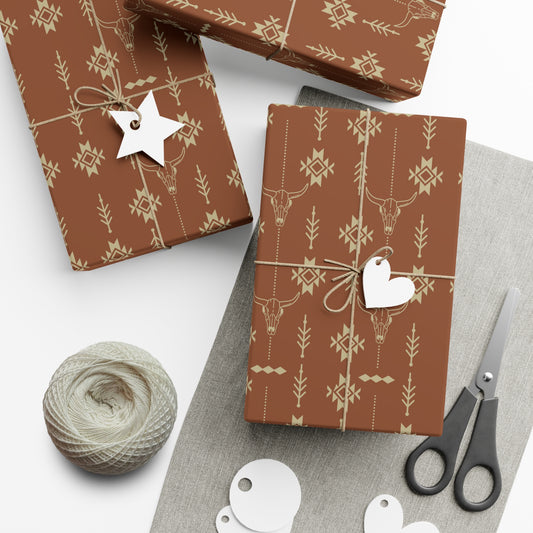 Brown Western Wrapping Paper