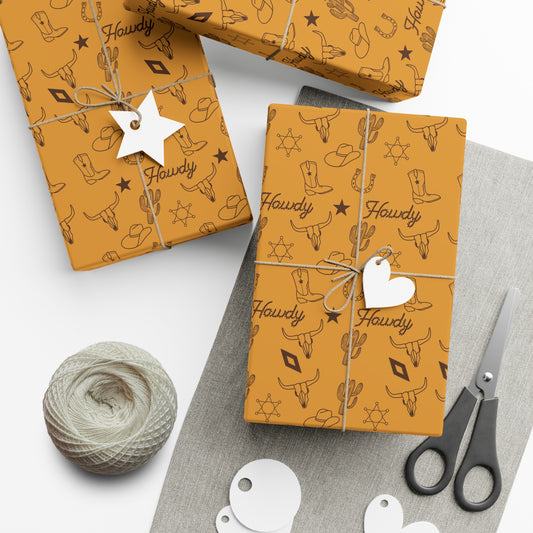 Gold Western Wrapping Paper