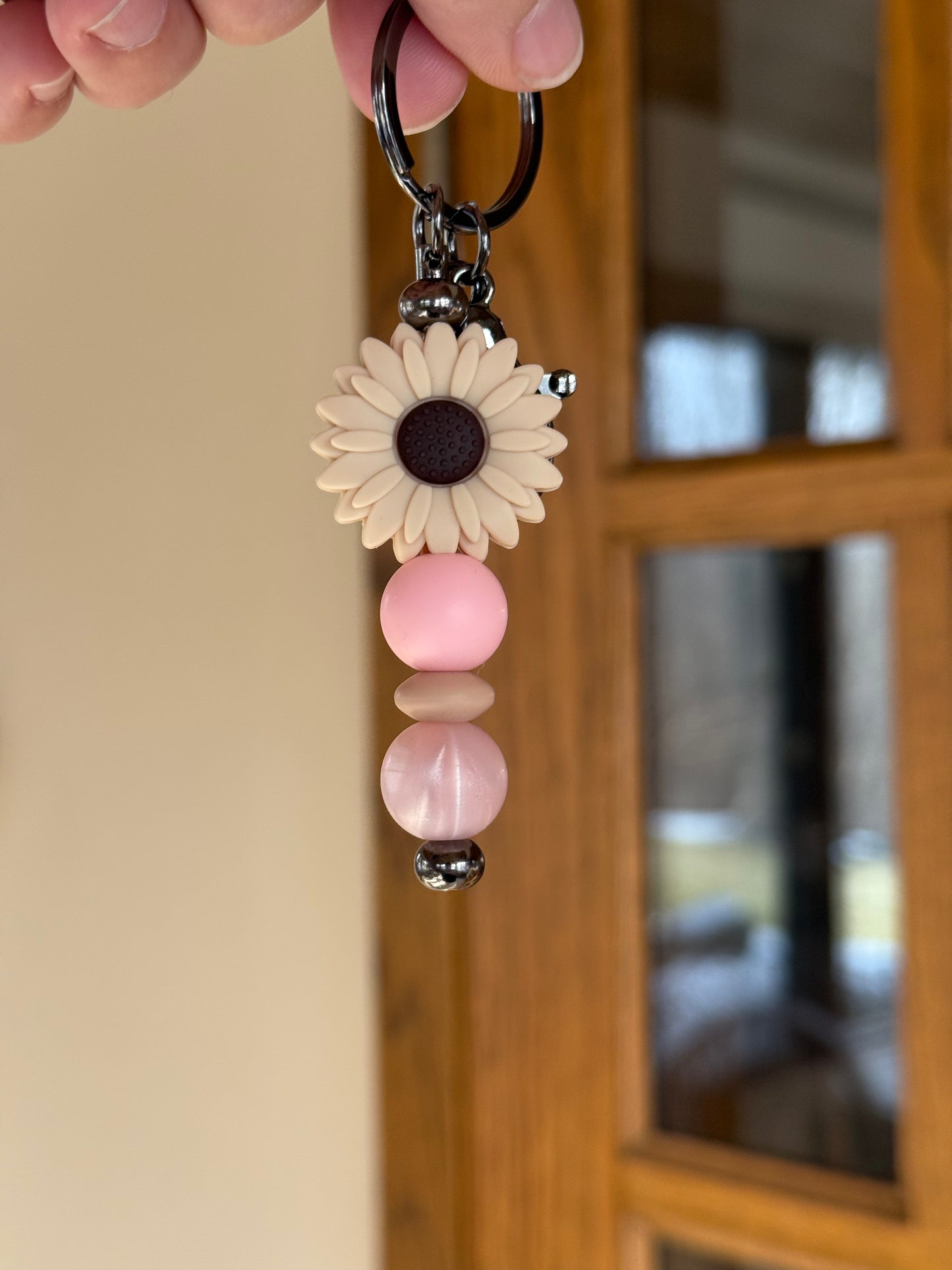 Cream Sunflower - Mini Keychain