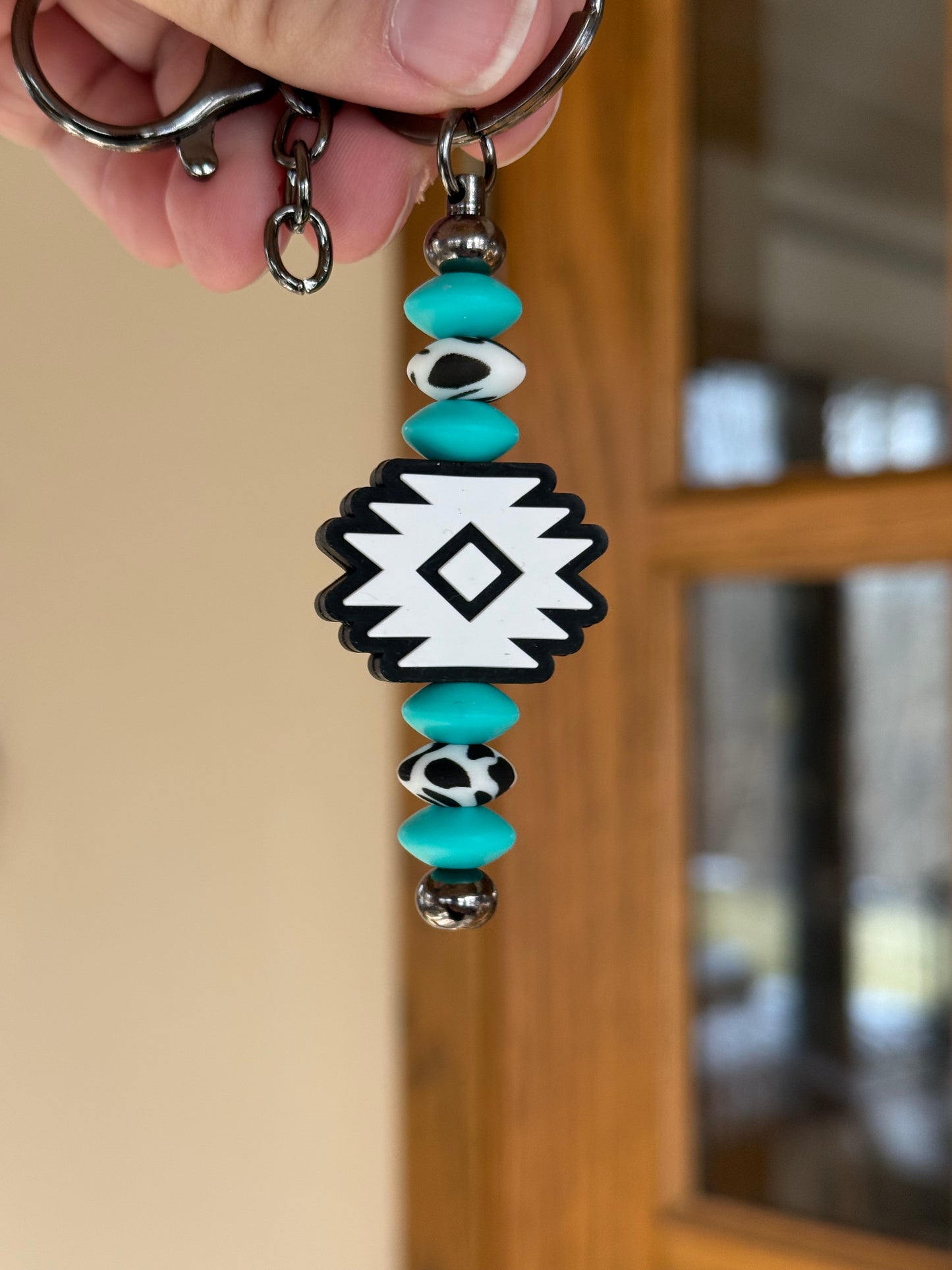 Turquoise Aztec - Mini Keychain