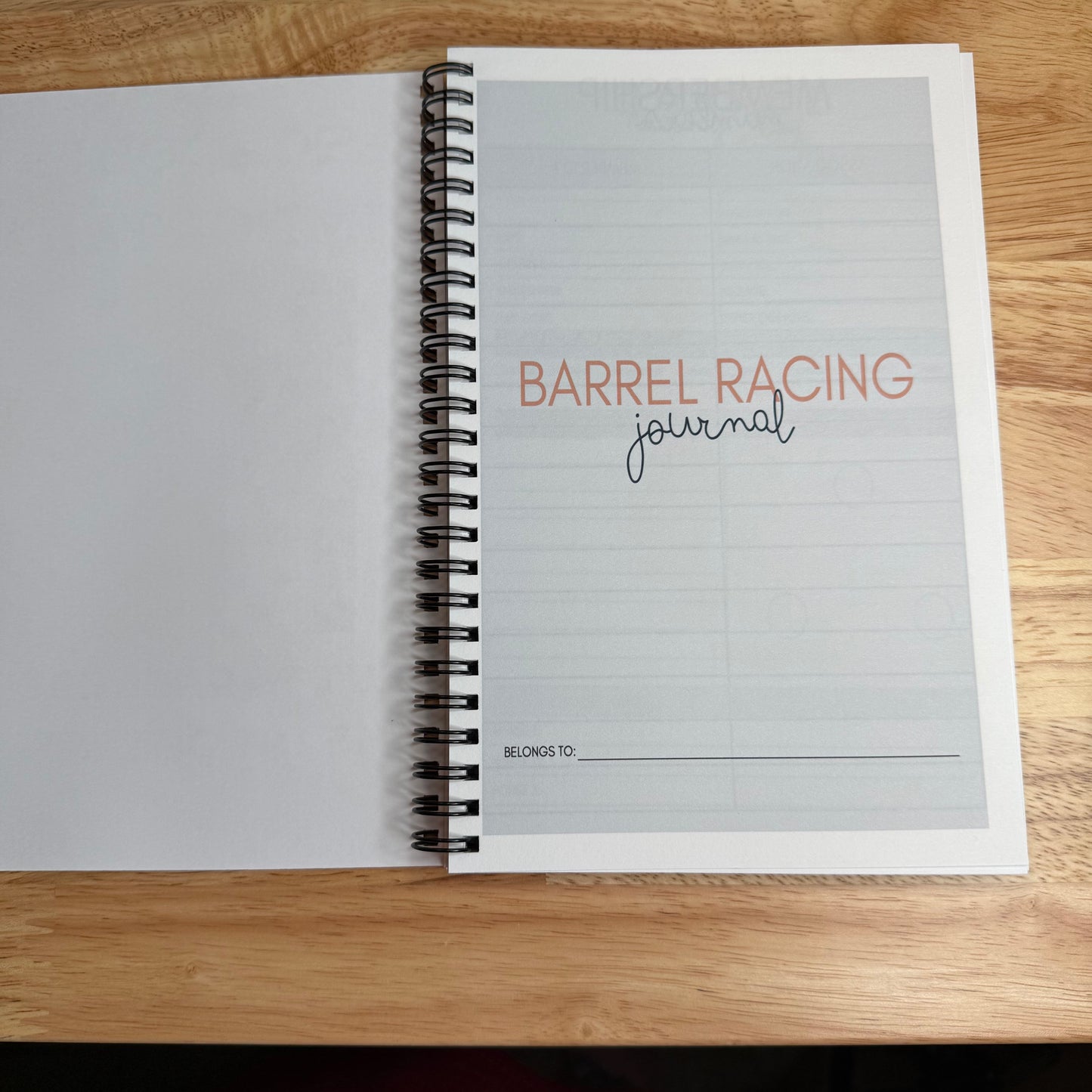 Barrel Racing Journal – Spiral Bound Tracker & Planner
