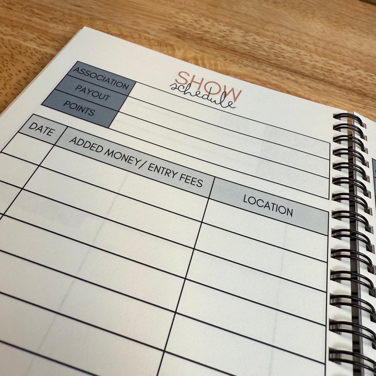 Barrel Racing Journal – Spiral Bound Tracker & Planner