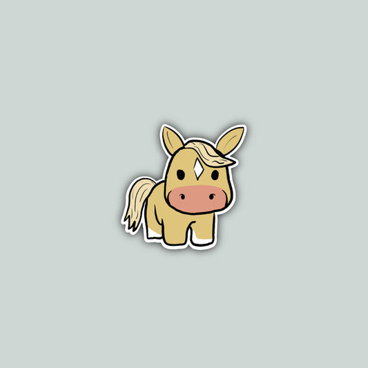 Palomino Pony Cartoon Sticker