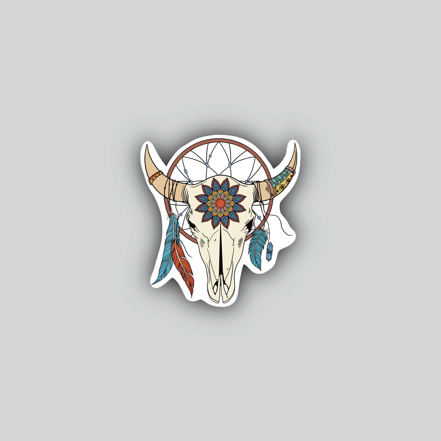 Southwest Boho Western Skull Sticker