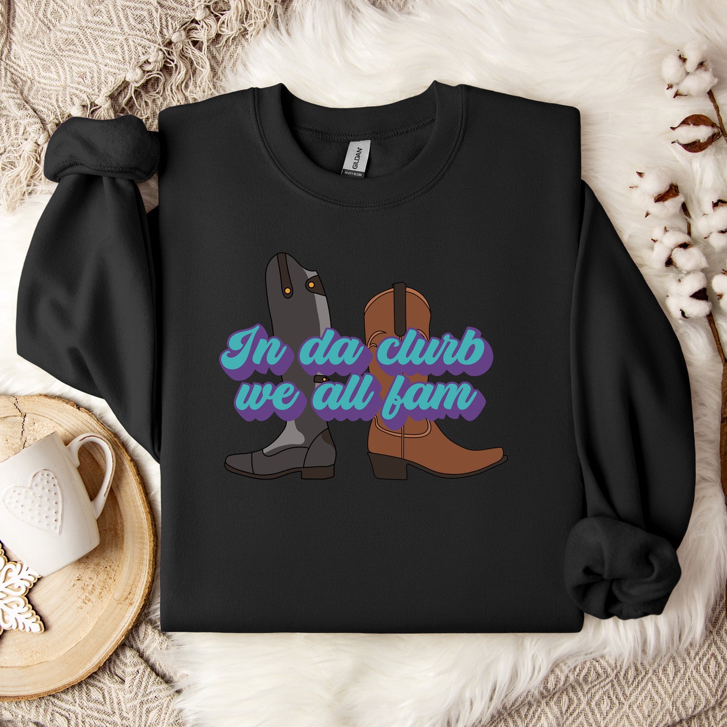 In Da Clurb We All Fam Crewneck Sweatshirt