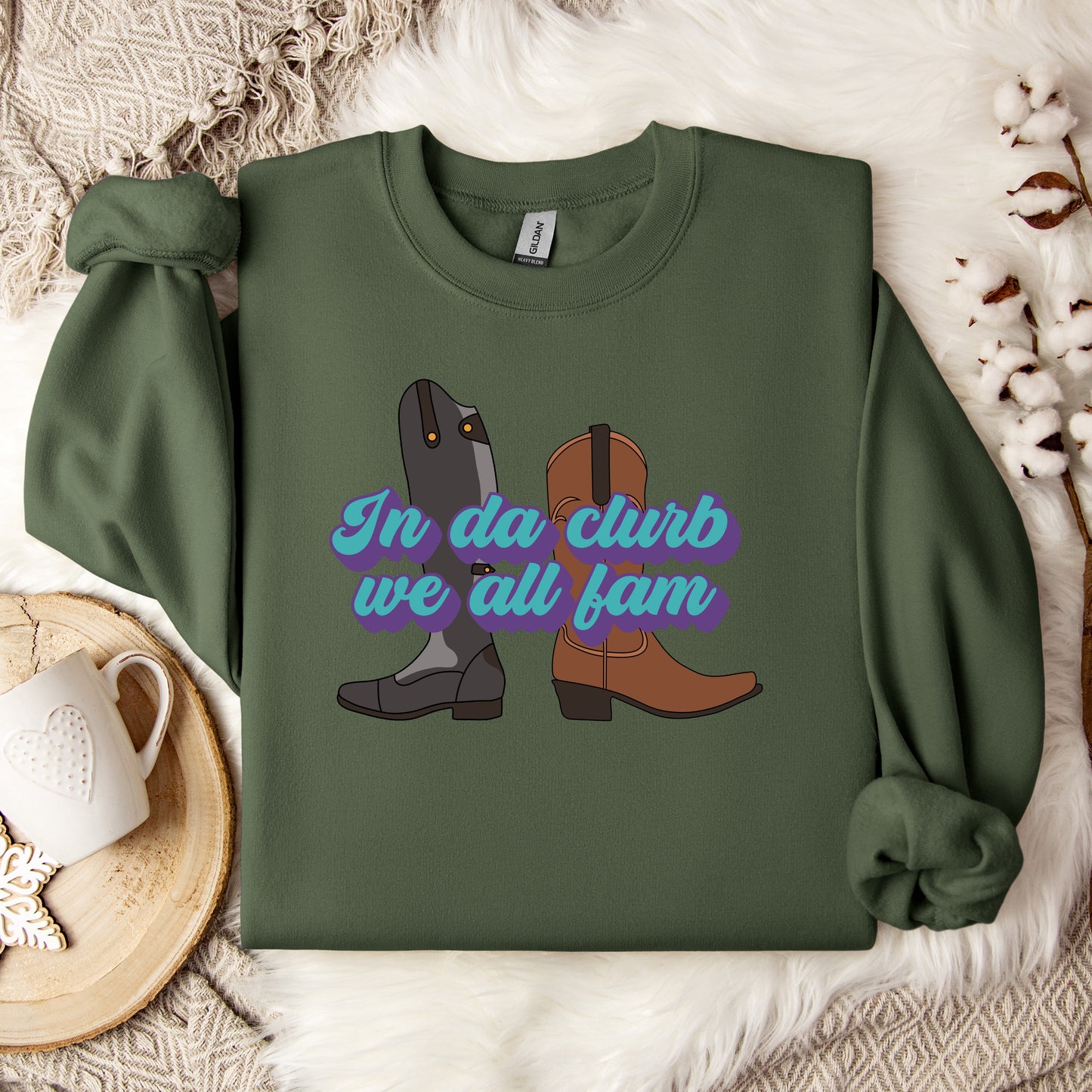 In Da Clurb We All Fam Crewneck Sweatshirt