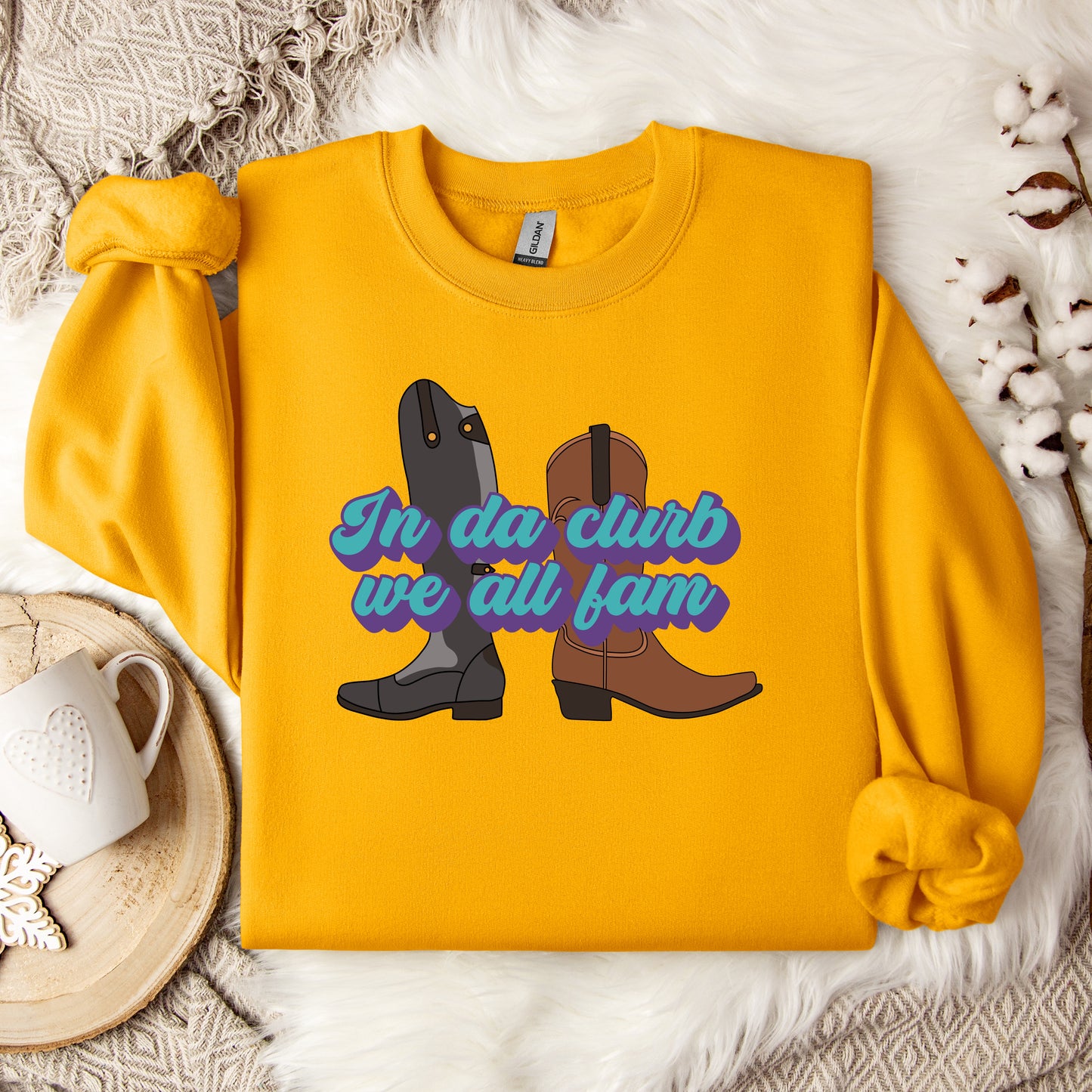 In Da Clurb We All Fam Crewneck Sweatshirt