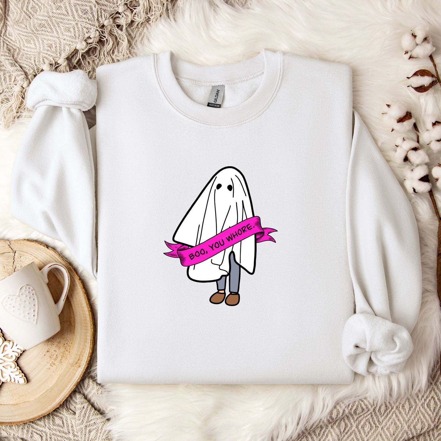 Boo, You Whore Crewneck Sweatshirt