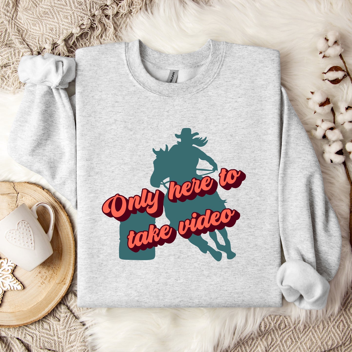 Only Here To Take Video Crewneck Sweatshirt