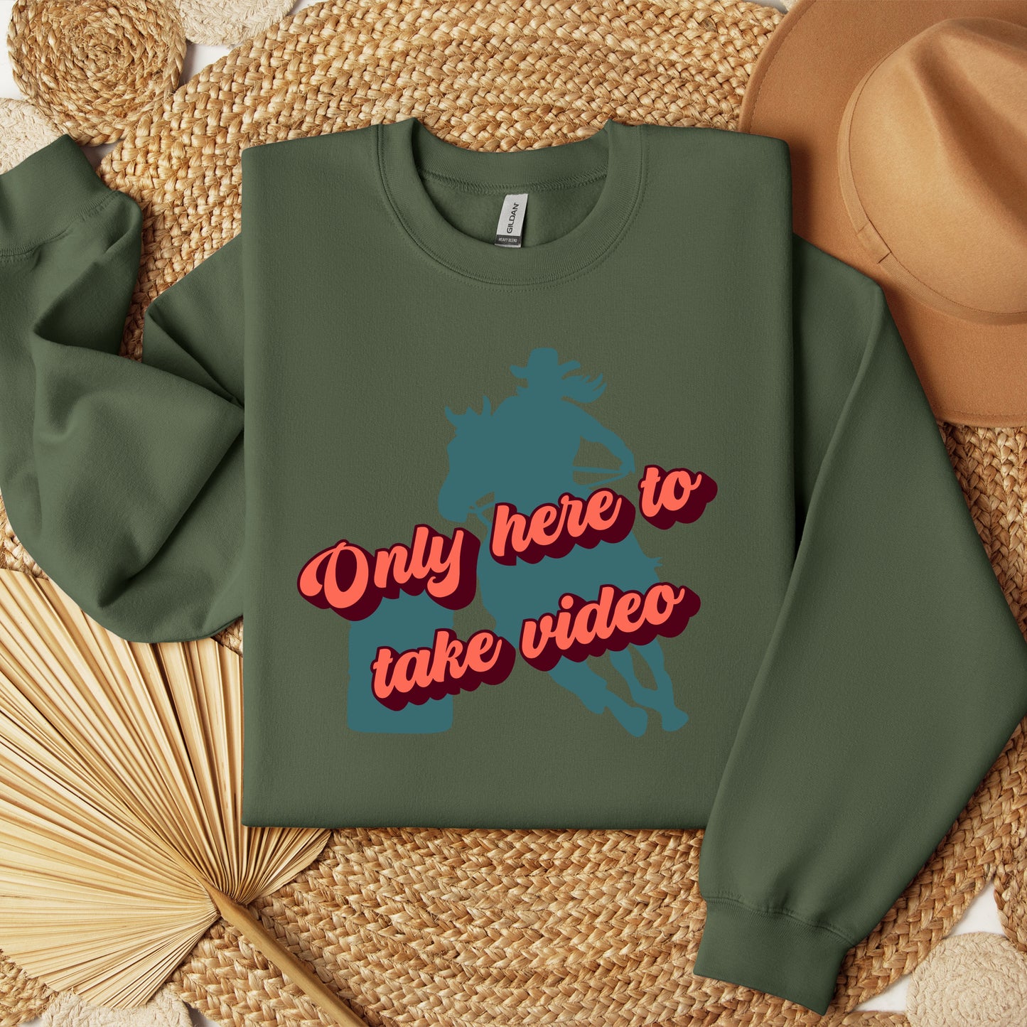 Only Here To Take Video Crewneck Sweatshirt