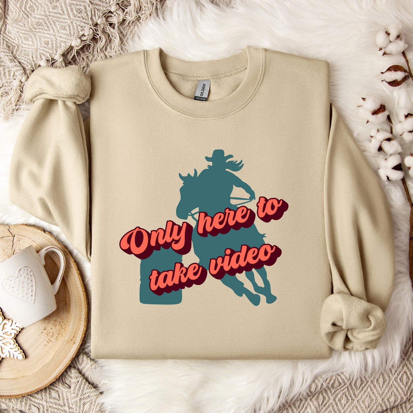 Only Here To Take Video Crewneck Sweatshirt