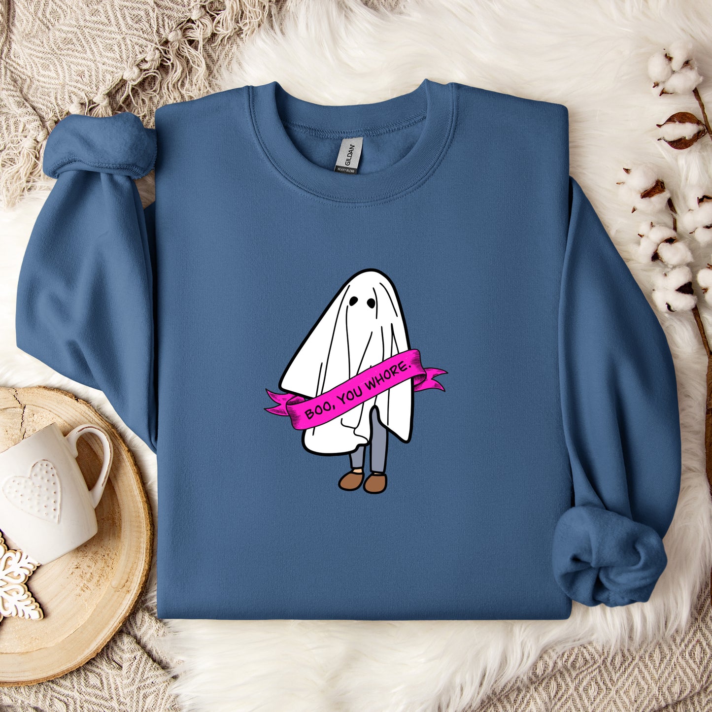 Boo, You Whore Crewneck Sweatshirt