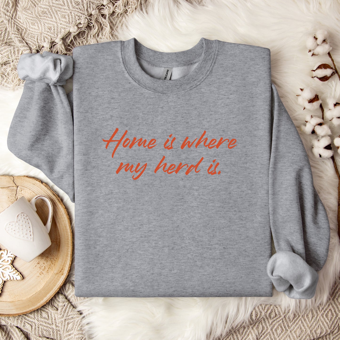 Home Is Where My Herd Is Crewneck Sweatshirt