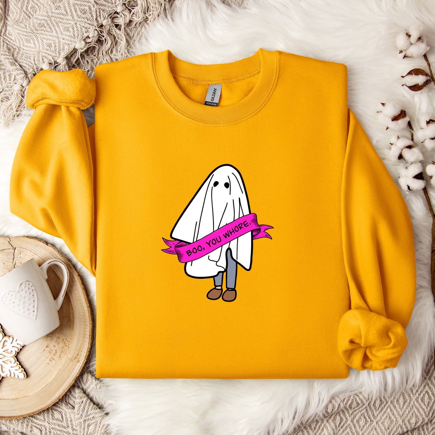 Boo, You Whore Crewneck Sweatshirt