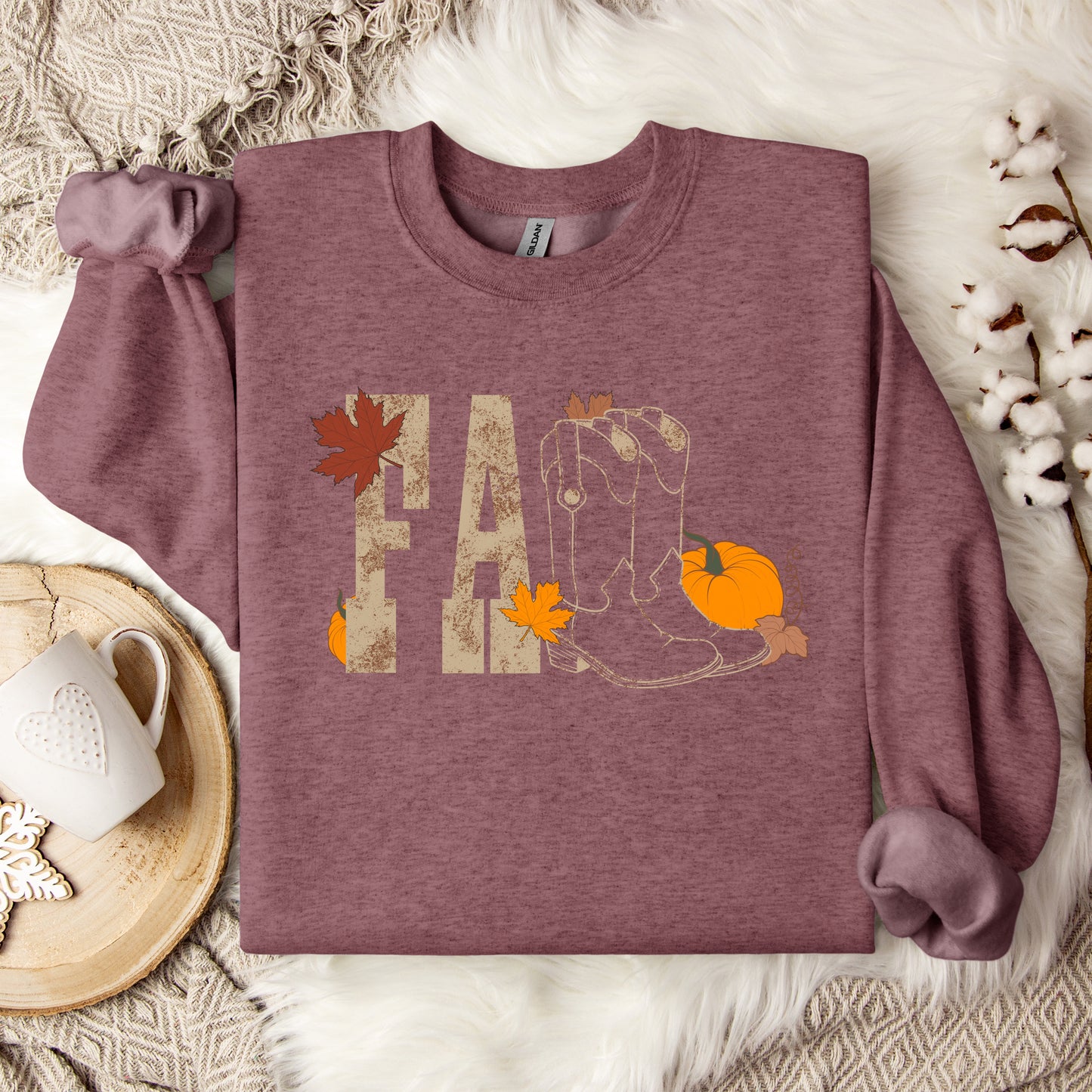 Fall Cowboy Boot Crewneck