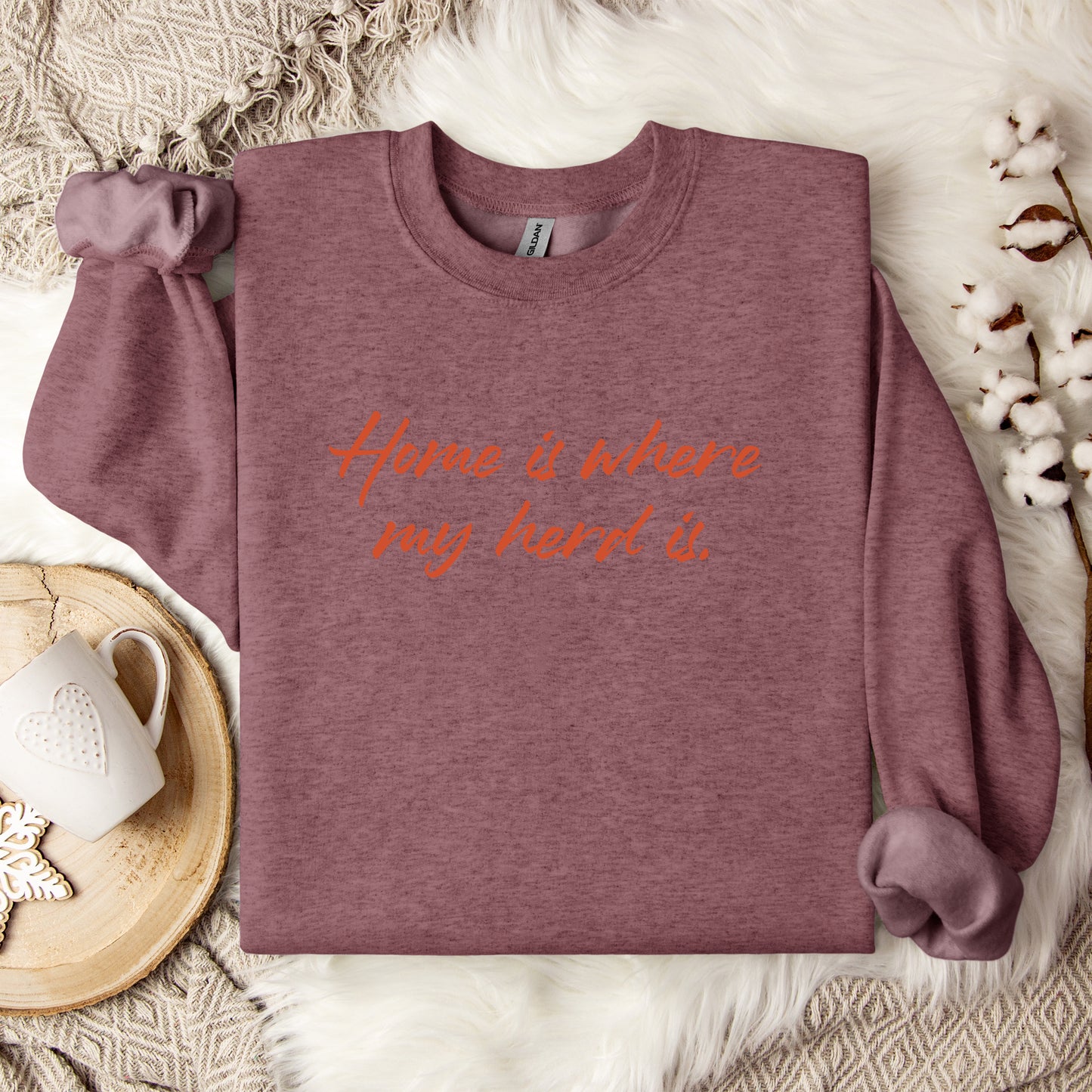 Home Is Where My Herd Is Crewneck Sweatshirt