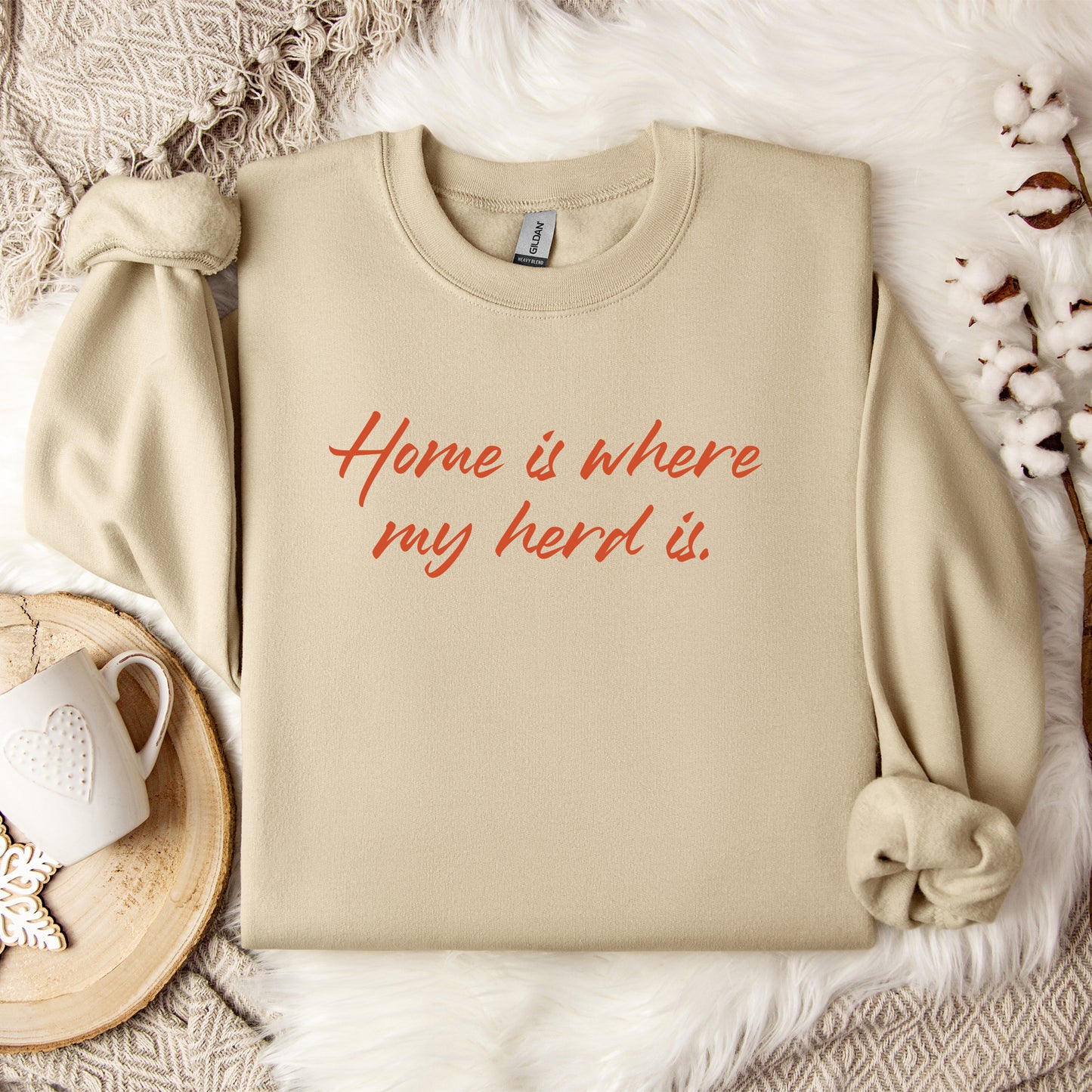 Home Is Where My Herd Is Crewneck Sweatshirt