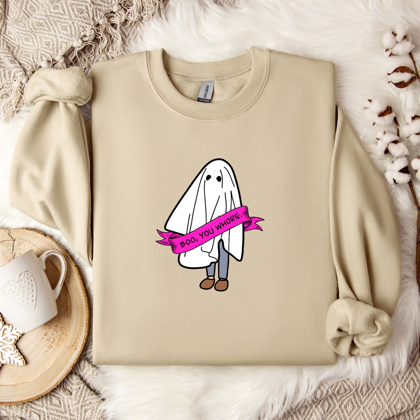 Boo, You Whore Crewneck Sweatshirt