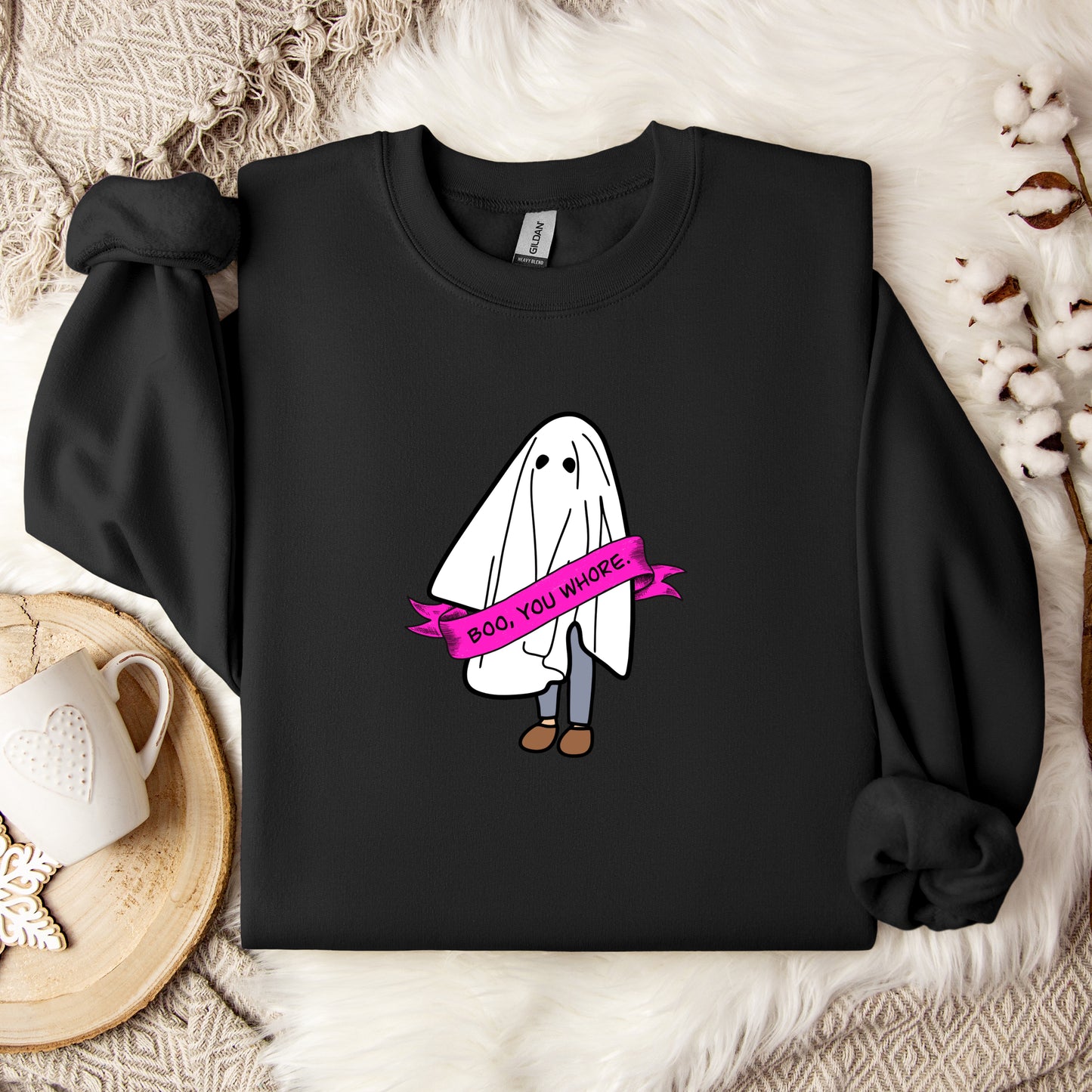 Boo, You Whore Crewneck Sweatshirt