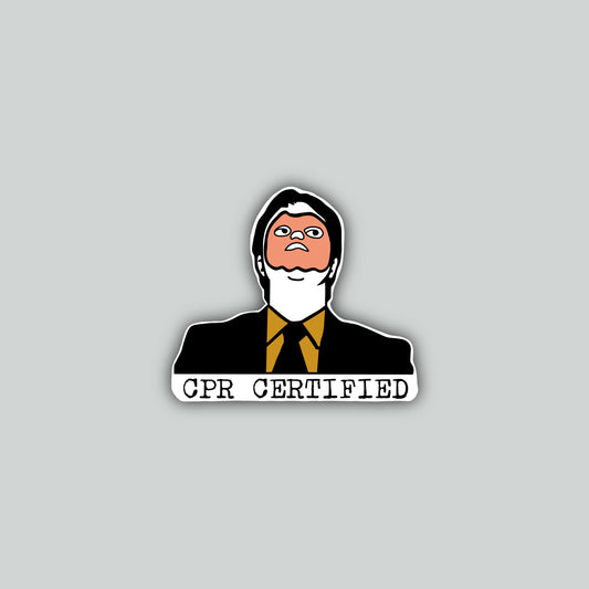 CPR Certified Dwight Schrute Sticker