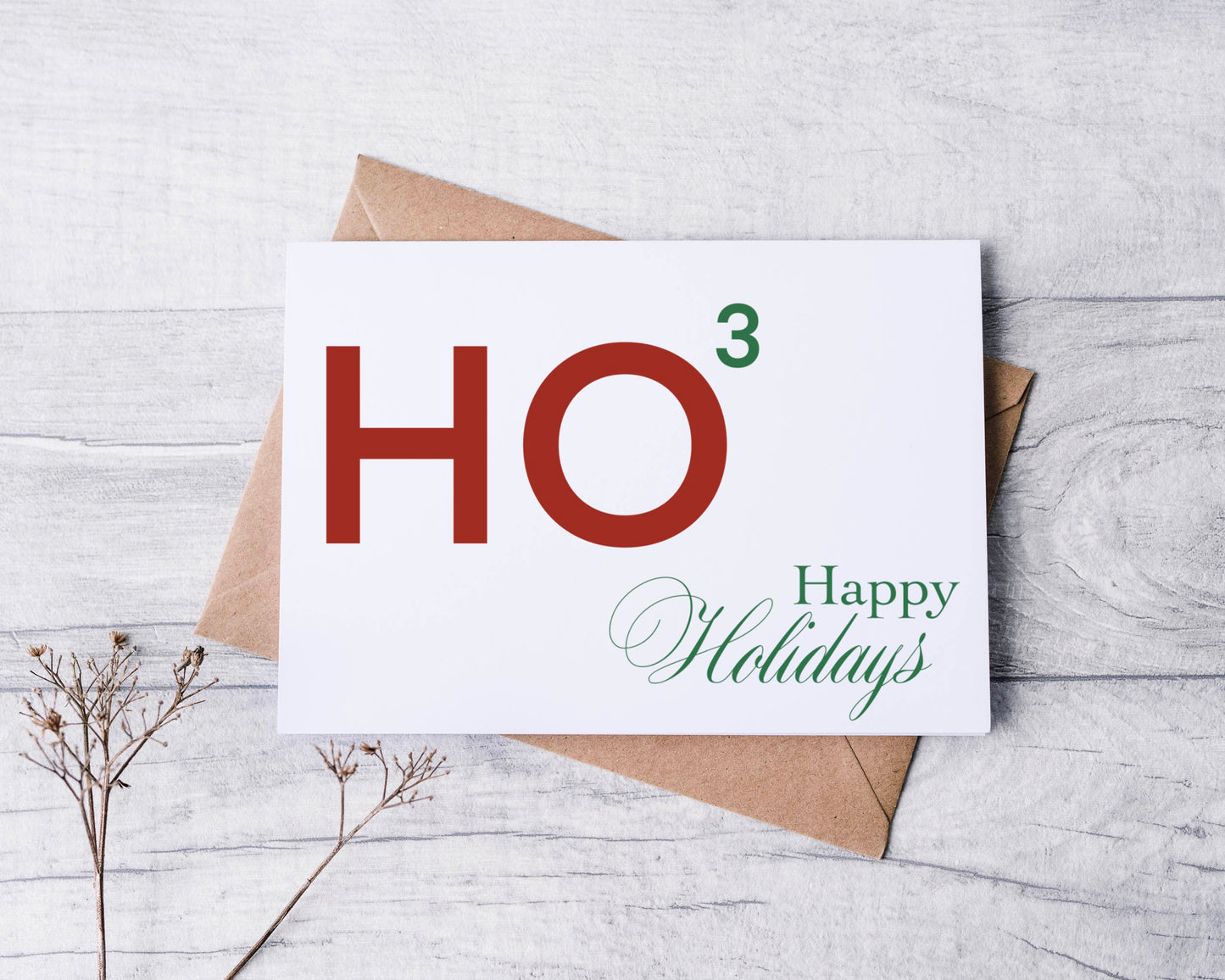Ho Ho Ho Happy Holidays Greeting Card