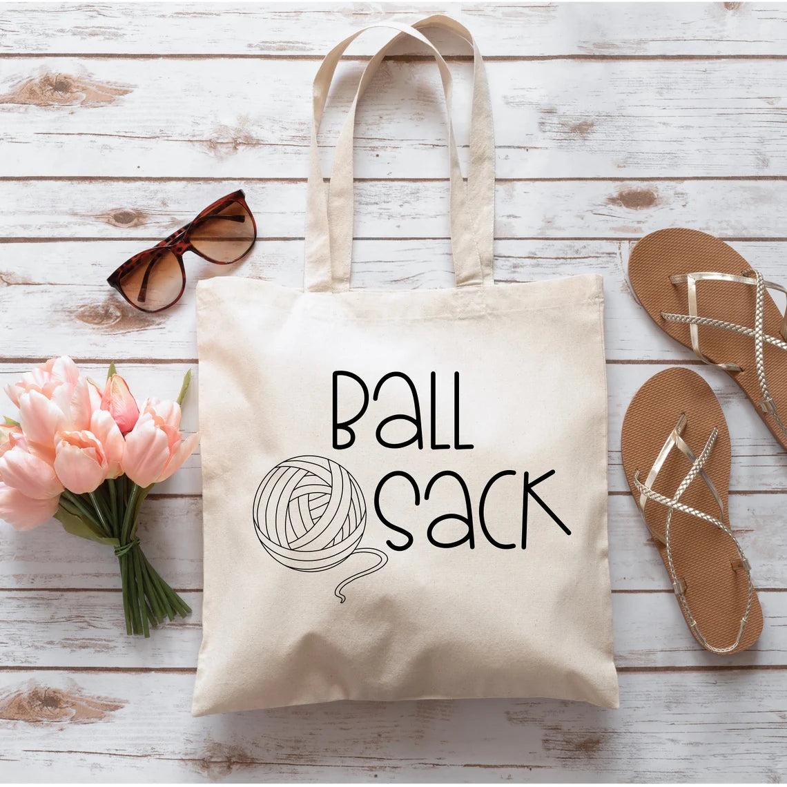 Ball Sack Canvas Tote Bag