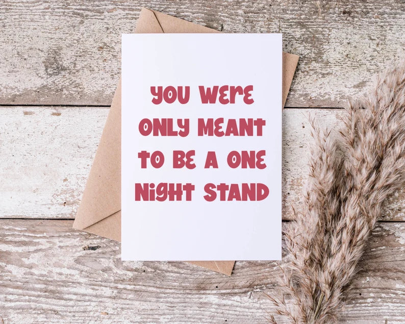 You Were Only Meant To Be A One Night Stand Greeting Card