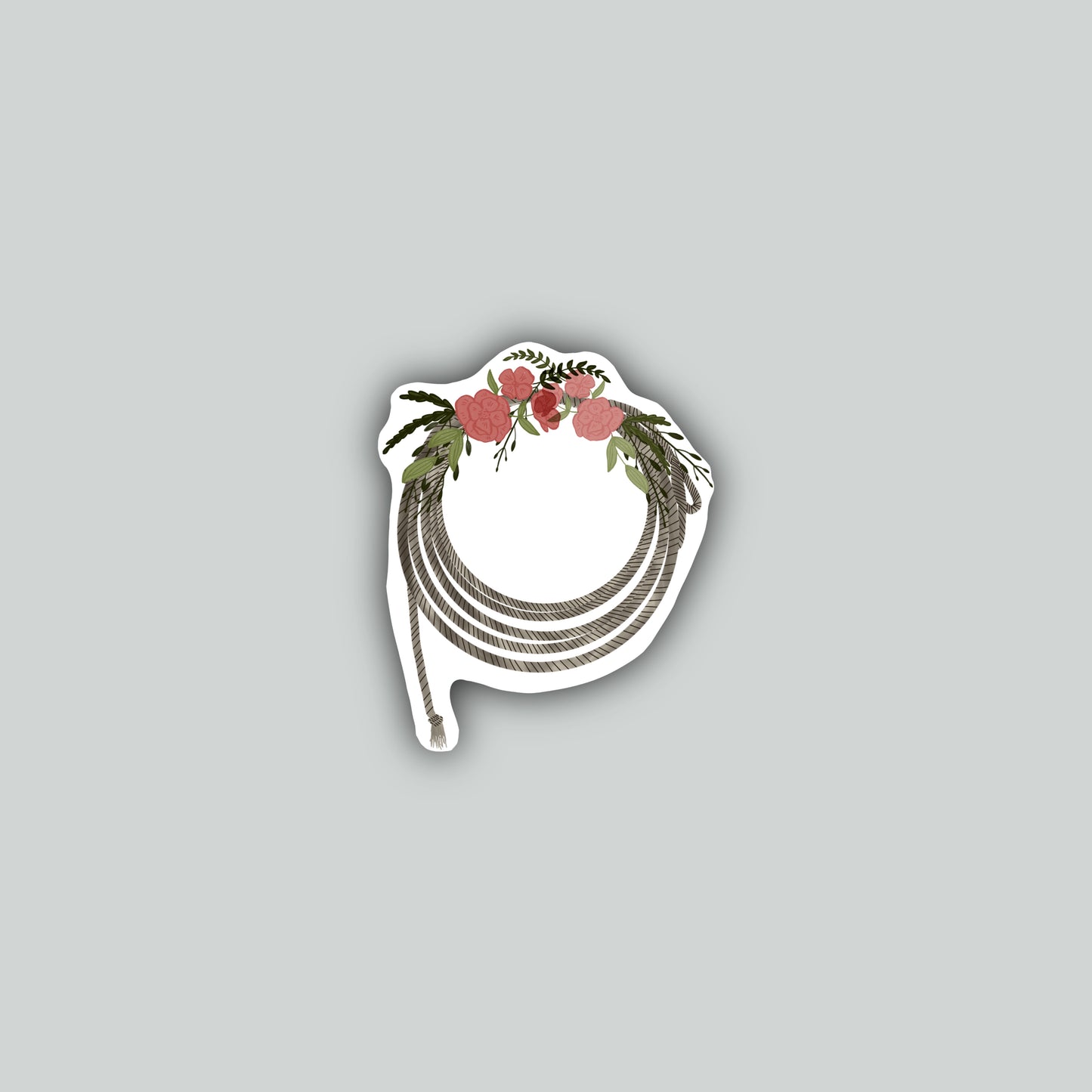 Western Floral Rope Sticker