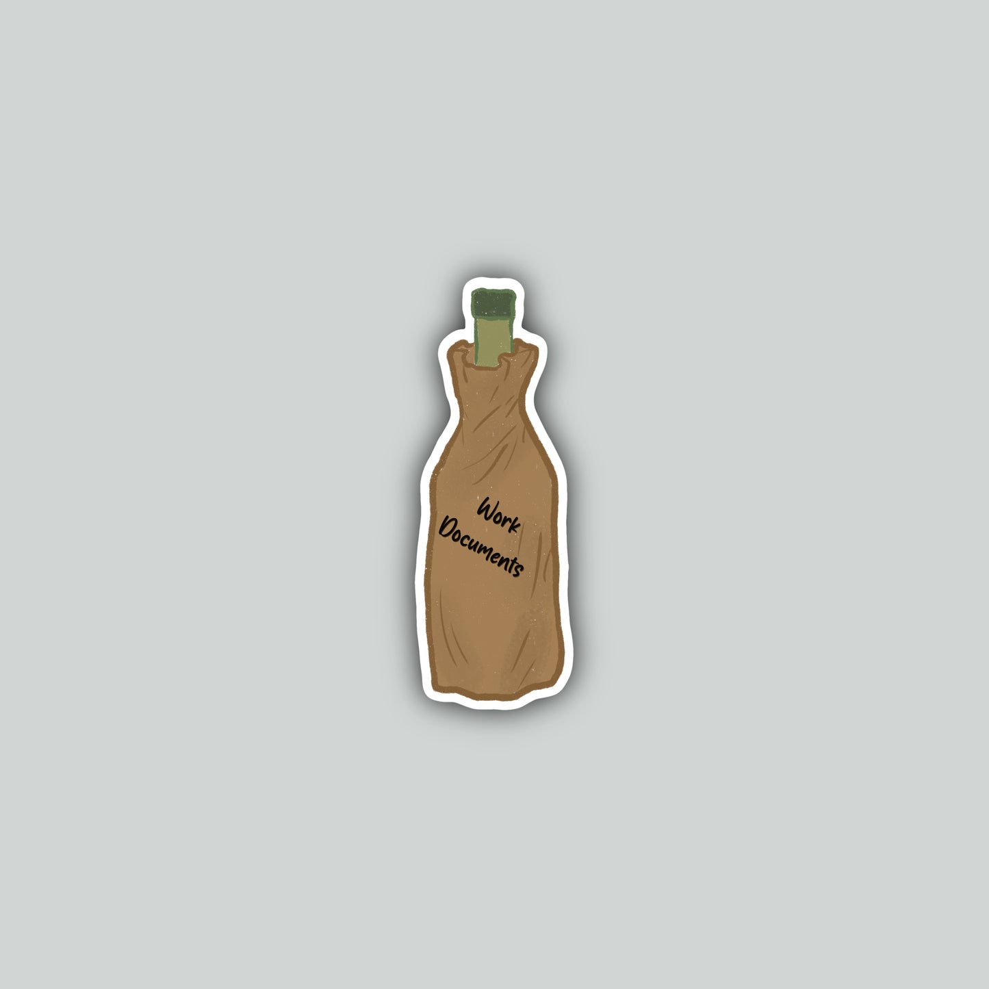 Work Documents Booze Sticker