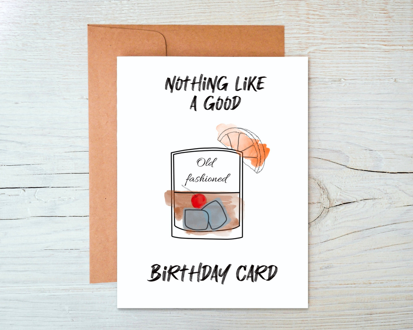 Old Fashioned Birthday Card Greeting Card