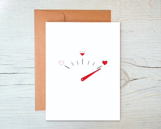 Love Gauge Greeting Card