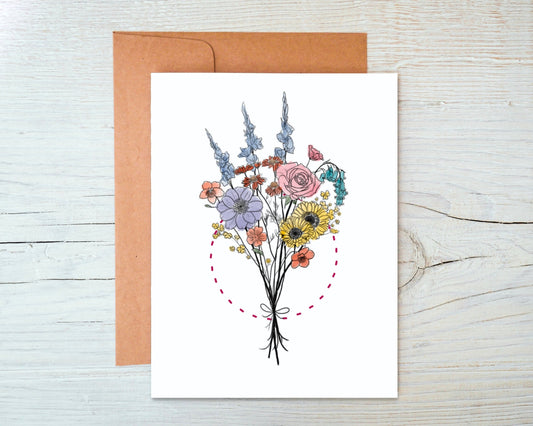 Wildflower Bouquet Greeting Card