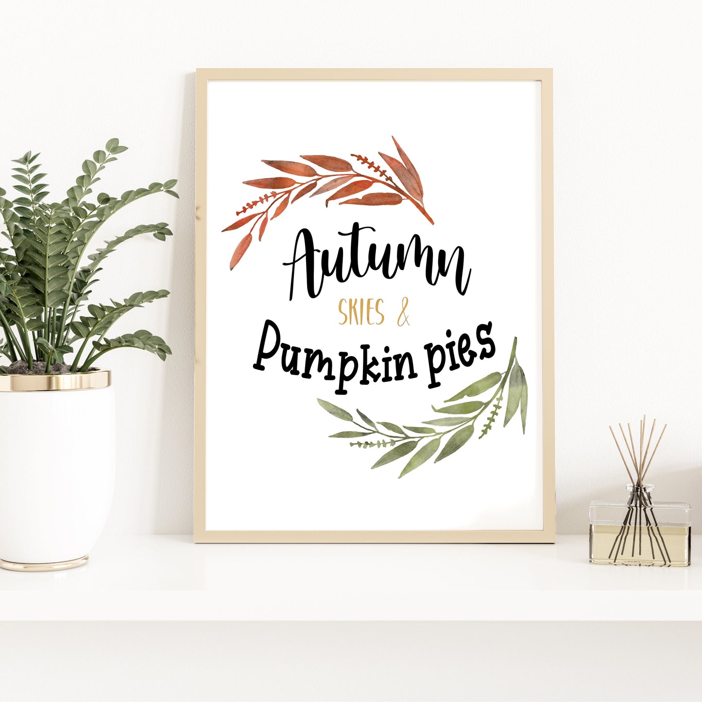 Autumn Skies & Pumpkin Pies Art Print