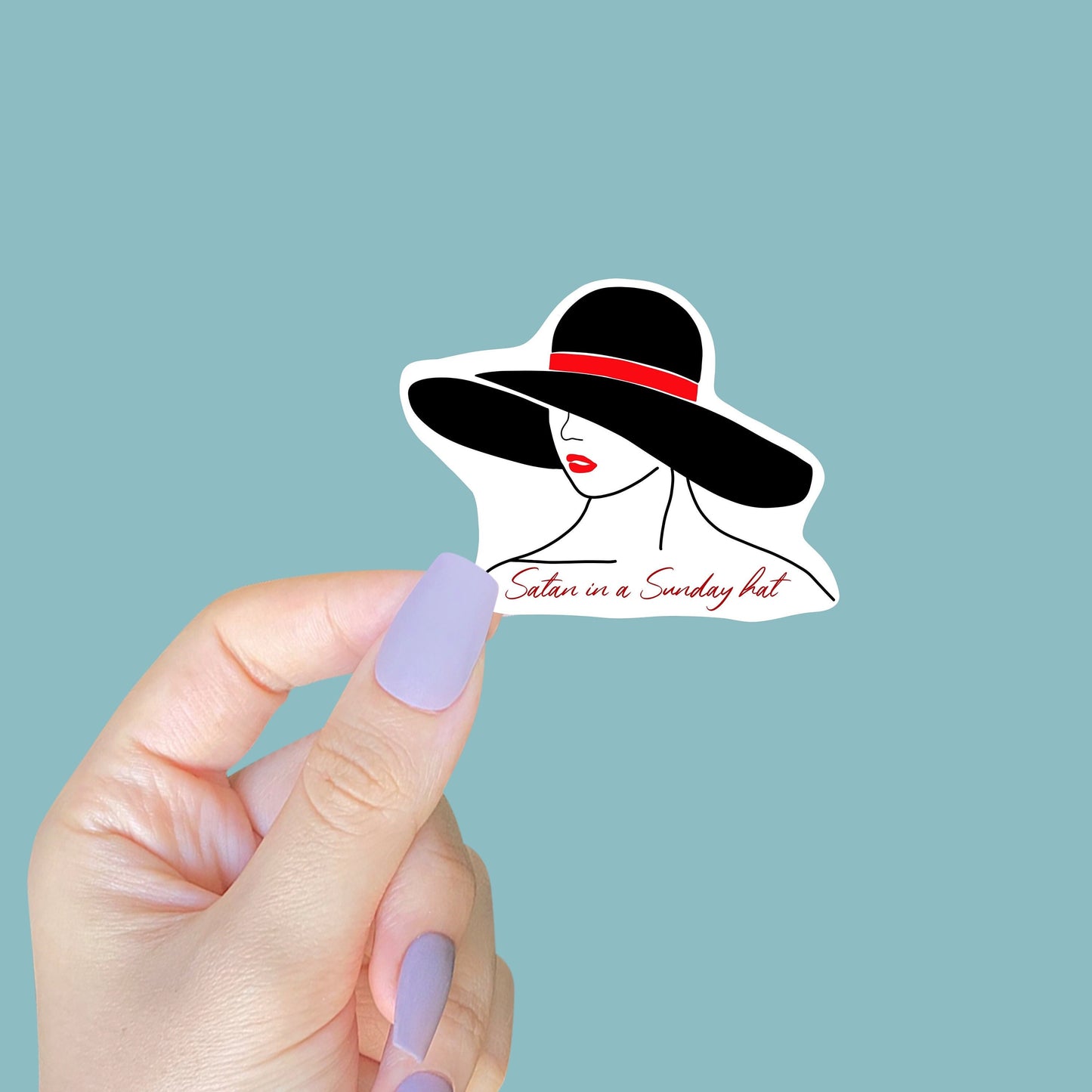 Satan in a Sunday Hat Sticker