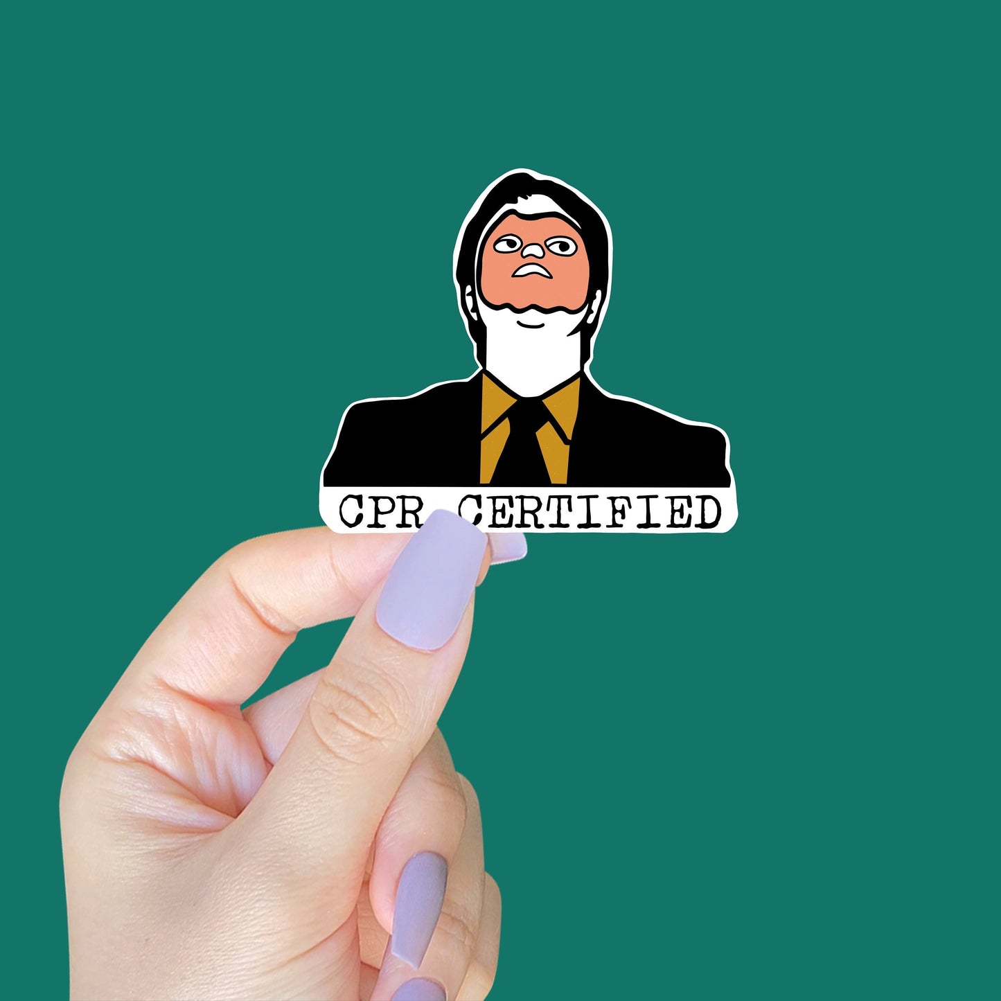 CPR Certified Dwight Schrute Sticker