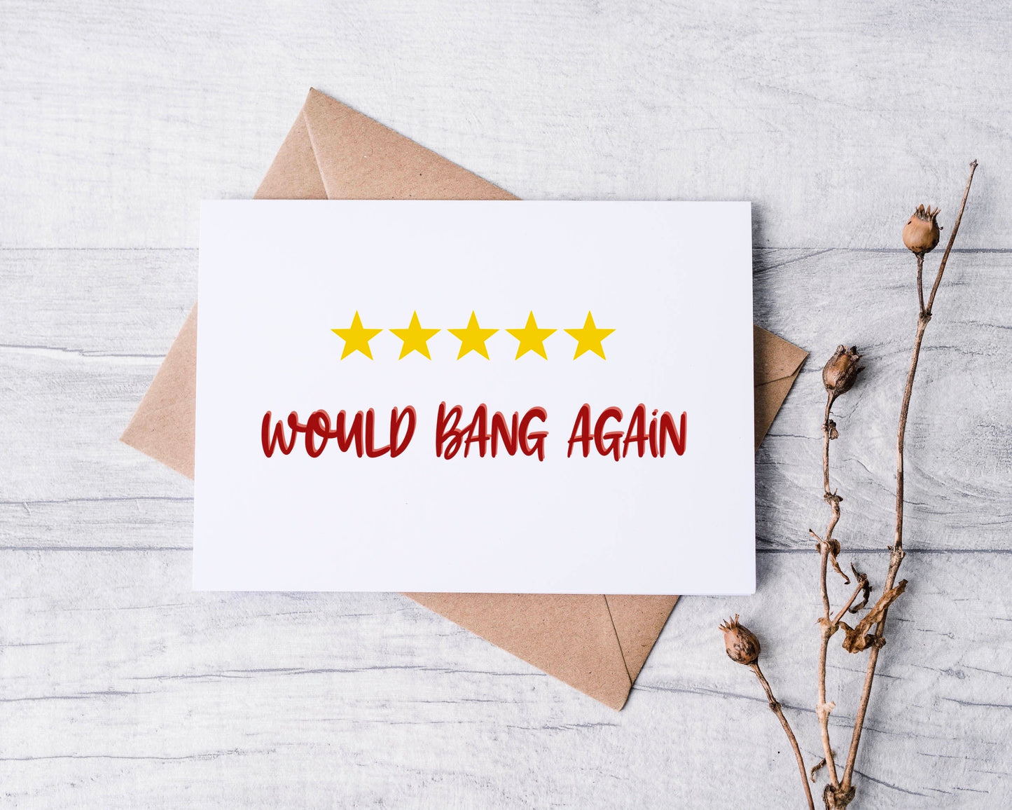 5 Stars Would Bang Again Greeting Card