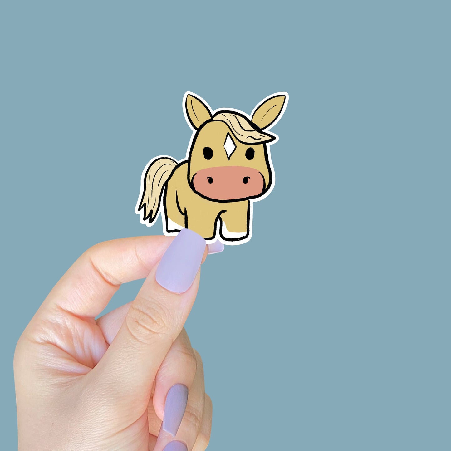 Palomino Pony Cartoon Sticker