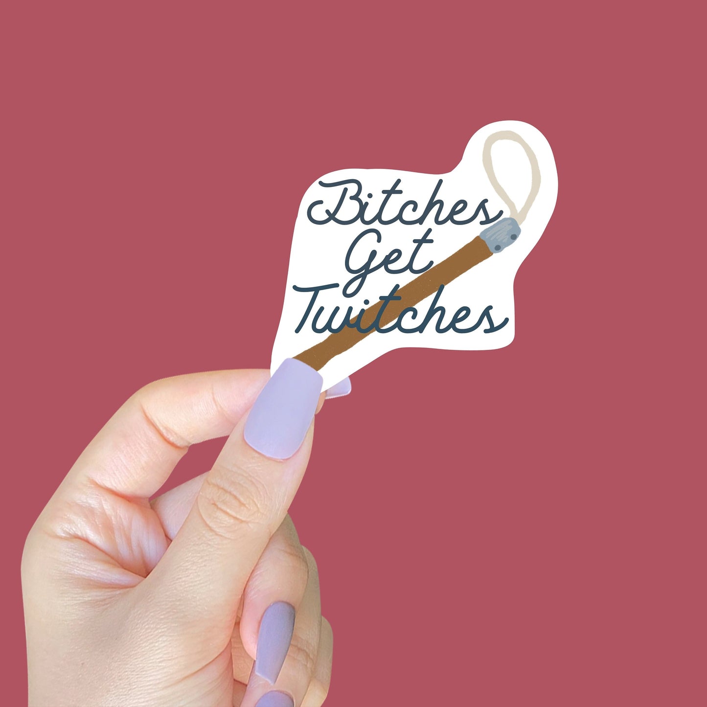 Bitches Get Twitches Sticker