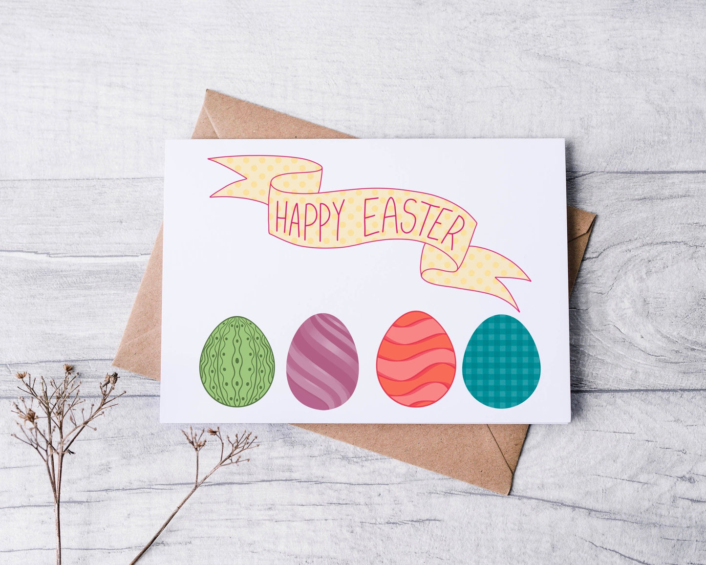 Happy Easter Chicks Greeting Card