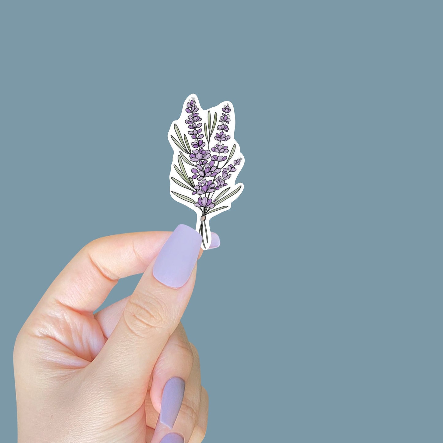 Purple Florals Lavender Sticker