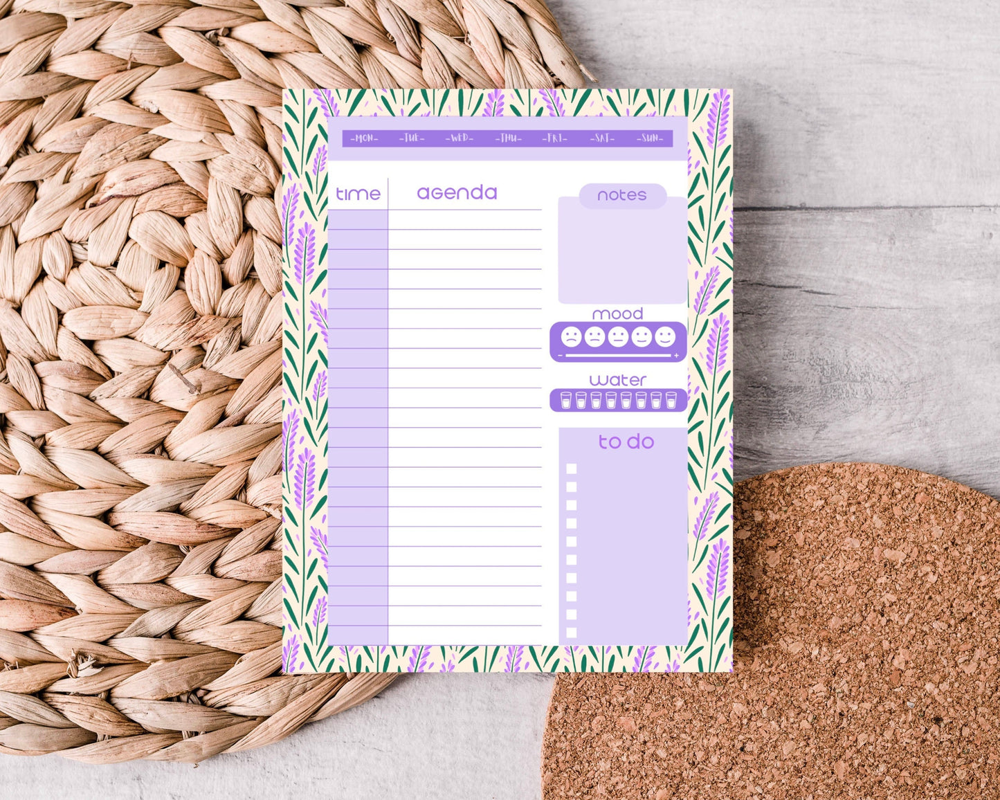 Purple Lavendar Fields Note Pad