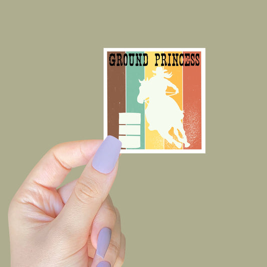 Ground Princess Barrel Racer Sticker